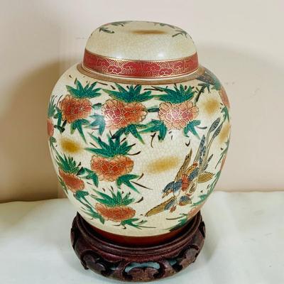 LOT 39: Asian Inspired Decor Including Ginger Jars by Toyo and Satsuma Japan, a “Chokin” Metal-Engraved Vase from Japan and More