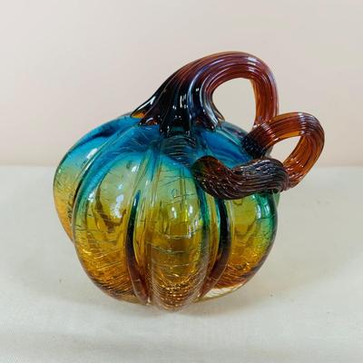 LOT 41: Collection of Halloween Decorations Including Paper Decor by Beistle, Eureka and Hallmark and Crackle Glass Pumpkin