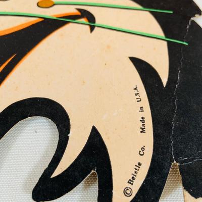 LOT 41: Collection of Halloween Decorations Including Paper Decor by Beistle, Eureka and Hallmark and Crackle Glass Pumpkin