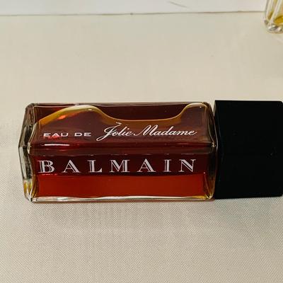 LOT 42: Collection of Glass Perfume Bottles -Arpege Eau De Lanvin, Jacques Fath, Balmain and More