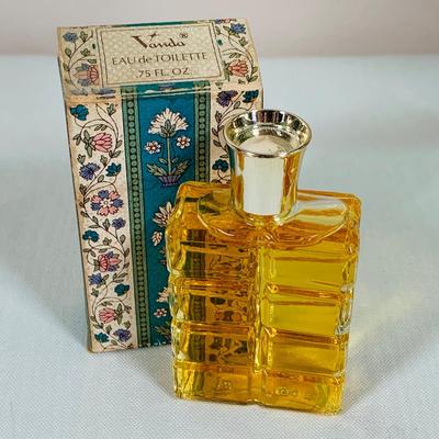 LOT 45: Beautiful Art Glass Perfume Bottle, Glass Jars with Lids, Vintage Thermometer Advertisement, Perfume, Vase with Faux Flowers