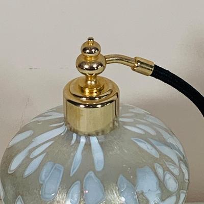 LOT 47: Mirror and Glass Vanity Tray and Glass Perfume Bottles