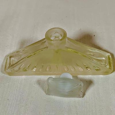 LOT 47: Mirror and Glass Vanity Tray and Glass Perfume Bottles
