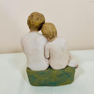 LOT 48: Grandmother’s Collection with Willow Tree Grandmother Figurine, A Grandmother Hang Heart, Schmid Music Box , Wall Art, Flower...