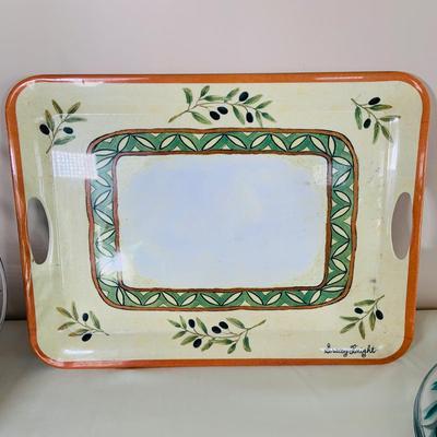 LOT50: Summertime Entertain Set with Sonoma Cup and Tray, Plastic Glass, Dishes and Pitcher and Serving Tray