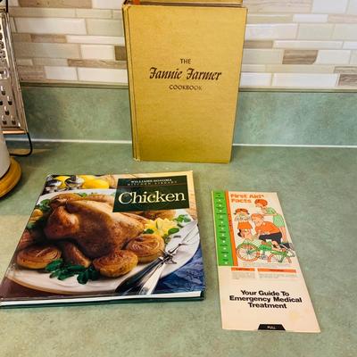 LOT 51: Kitchen Collection Includes Recipe Boxes, Cookbooks Utensils Trivets and More