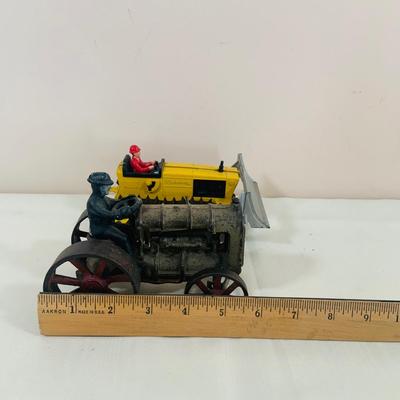LOT 53: Vintage Metal Toy Tractors by Hubley and Fordson