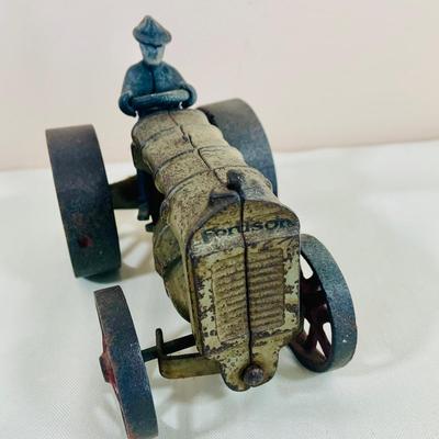 LOT 53: Vintage Metal Toy Tractors by Hubley and Fordson
