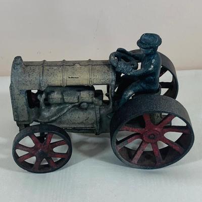LOT 53: Vintage Metal Toy Tractors by Hubley and Fordson