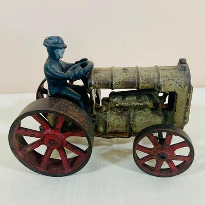 LOT 53: Vintage Metal Toy Tractors by Hubley and Fordson