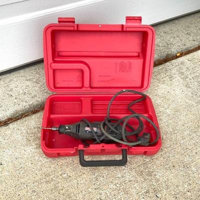 LOT 58: Sears Craftsman Bench Grinder Model 257 190470, Craftsman Rotary Tool Model 572.610950 with Cases / Accessories and Vintage Hand...