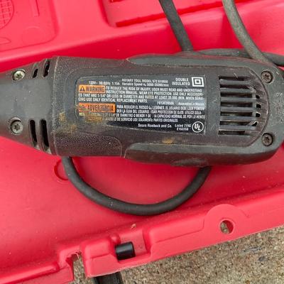 LOT 58: Sears Craftsman Bench Grinder Model 257 190470, Craftsman Rotary Tool Model 572.610950 with Cases / Accessories and Vintage Hand...