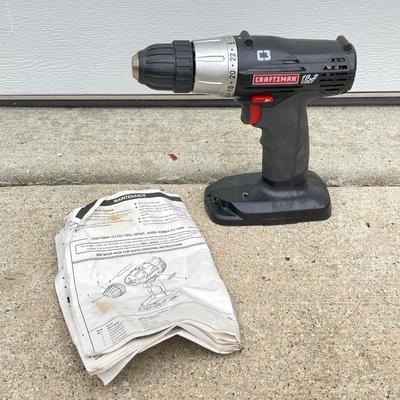 LOT 59: Sears Craftsman Metal Toolbox with Contents and Craftsman Cordless Drill / Driver Model 315.116890 with Charger and Battery