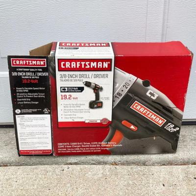 LOT 59: Sears Craftsman Metal Toolbox with Contents and Craftsman Cordless Drill / Driver Model 315.116890 with Charger and Battery