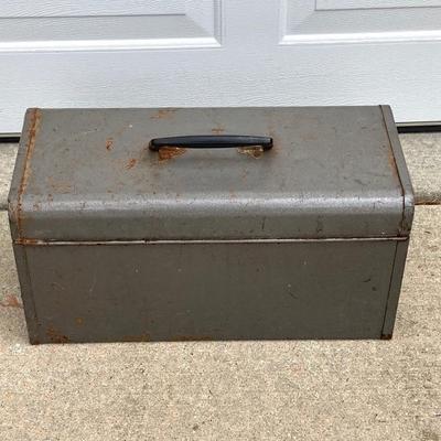 LOT 59: Sears Craftsman Metal Toolbox with Contents and Craftsman Cordless Drill / Driver Model 315.116890 with Charger and Battery