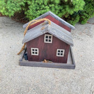 LOT 63: Outdoor Lawn and Garden Collection - Pair of Legacy Lighting Outdoor Fixtures, Planters / Plant Stand, Bird Houses, Cooler,...