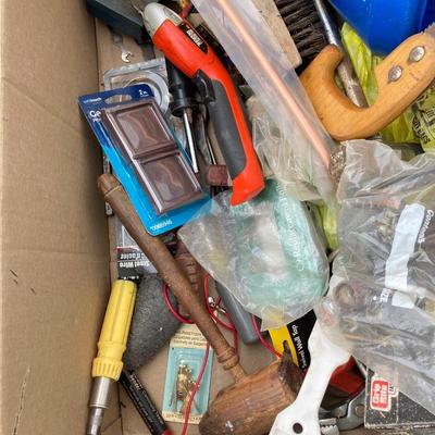 LOT 65: Garage Finds - Assorted Tools, Hardware, Sandpaper and Much More