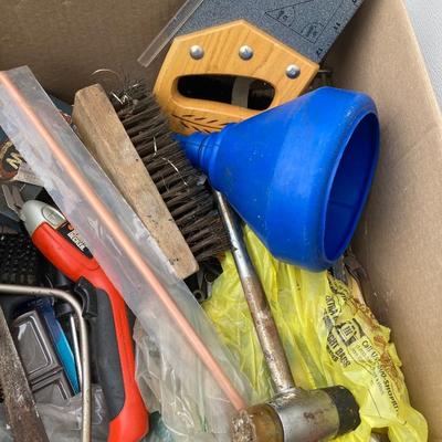 LOT 65: Garage Finds - Assorted Tools, Hardware, Sandpaper and Much More