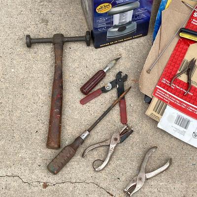 LOT 65: Garage Finds - Assorted Tools, Hardware, Sandpaper and Much More