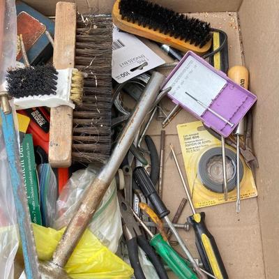 LOT 65: Garage Finds - Assorted Tools, Hardware, Sandpaper and Much More