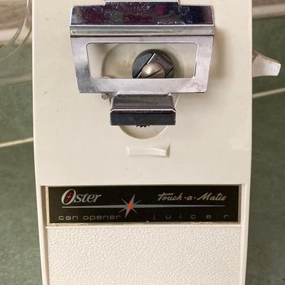 LOT 70: Kitchen Appliances - Osterizer Blender, Sears Counter Craft Food Processor and Oster Touch-a-Matic Can Opener / Juicer