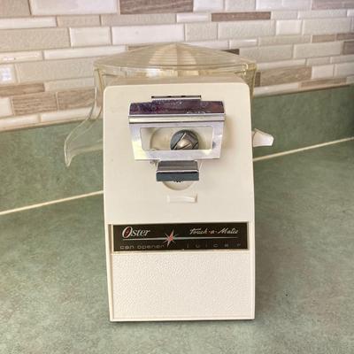 LOT 70: Kitchen Appliances - Osterizer Blender, Sears Counter Craft Food Processor and Oster Touch-a-Matic Can Opener / Juicer