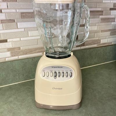 LOT 70: Kitchen Appliances - Osterizer Blender, Sears Counter Craft Food Processor and Oster Touch-a-Matic Can Opener / Juicer