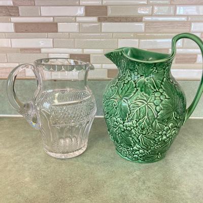 LOT 73: Collection of Serving Ware - Wedgwood & Barlaston of Etruria (Made in England) Pitcher, Bunny Egg Holder, Decorative Bowls...