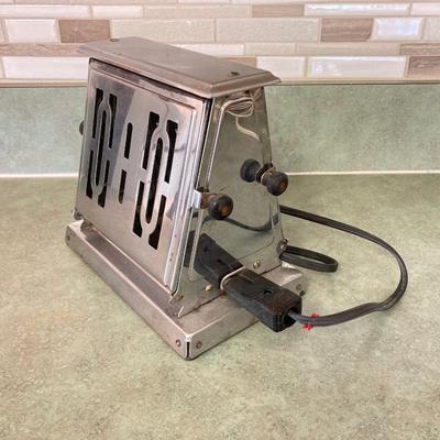LOT 74: Vintage Kitchen Appliances and More - General Electric Mixer, Easy Twist by Foley Jar Opener, Toaster, Corning Ware Blue Corn...