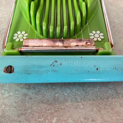 LOT 74: Vintage Kitchen Appliances and More - General Electric Mixer, Easy Twist by Foley Jar Opener, Toaster, Corning Ware Blue Corn...