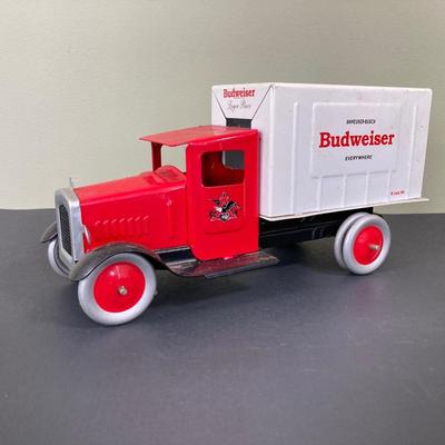 LOT 76: Budweiser Collection of Metal and Diecast Toy Trucks / Cars (Days Gone) and More