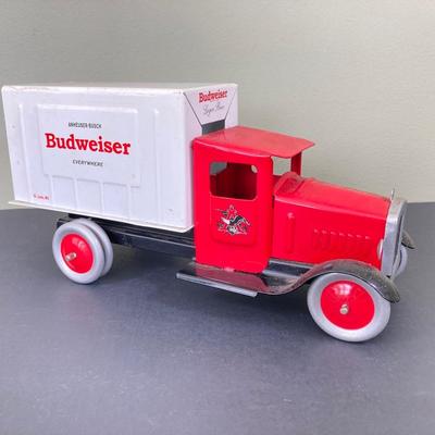 LOT 76: Budweiser Collection of Metal and Diecast Toy Trucks / Cars (Days Gone) and More