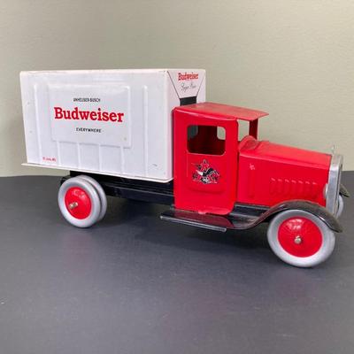 LOT 76: Budweiser Collection of Metal and Diecast Toy Trucks / Cars (Days Gone) and More