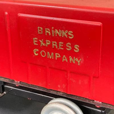 LOT 77: Deepwater Industries Federal Credit Union Diecast Armored Truck Bank, Oversized One Cent Bank and Hand Crafted Metal Brinks Truck