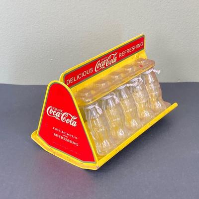 LOT 78: 1930's Coca-Cola Metal Toy Truck in Original Box (Gearbox) with Extra Bottles