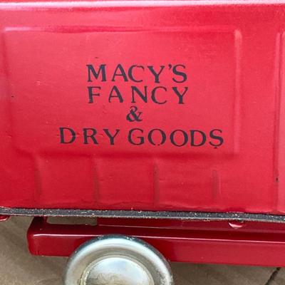 LOT 79: Pair of Metalcraft Corp. Toy Delivery Trucks - Kroger Food Express and Macy's Fancy & Dry Goods