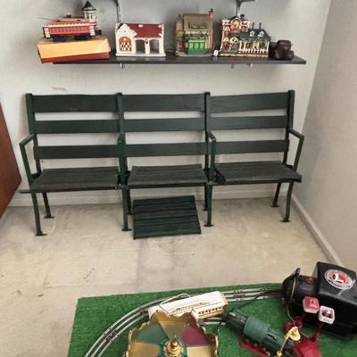 LOT 87: Vintage Stadium Triple Seat