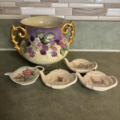 LOT 89: Time for Tea: Silverplate Teapot, Sugar & Creamer, Royal Vale, Meito China, Vintage Electric Teapot, Hand Painted Vase &...