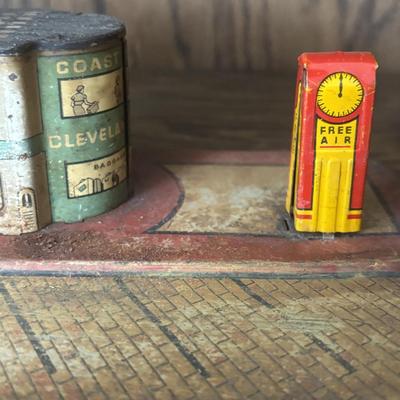 LOT 91: Vintage Tin Garage and Tootsie Toy Cars/Trucks