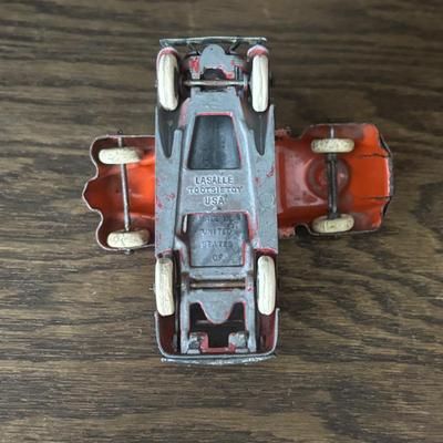 LOT 91: Vintage Tin Garage and Tootsie Toy Cars/Trucks