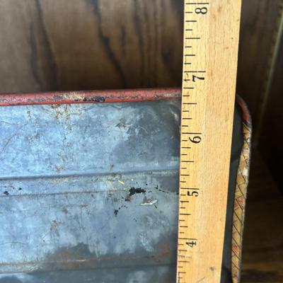 LOT 91: Vintage Tin Garage and Tootsie Toy Cars/Trucks