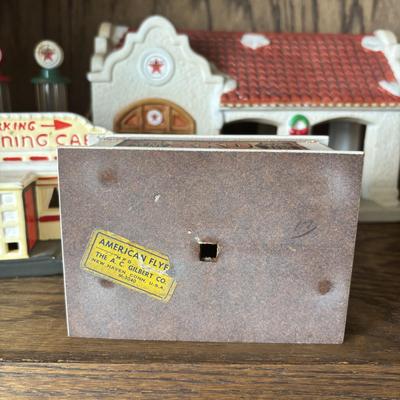 LOT 93: Roadside Diners & More: Lefton"s Great American Diner Series, A.C. Gilbert American Flyer "Frank & Beans",...