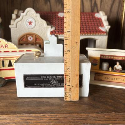 LOT 93: Roadside Diners & More: Lefton"s Great American Diner Series, A.C. Gilbert American Flyer "Frank & Beans",...