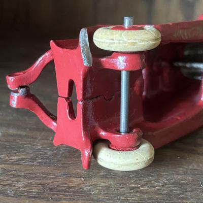 LOT 97: Cast Iron (3) and Tin Toy Car (1