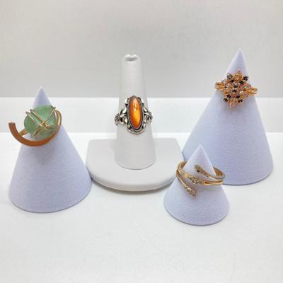 LOT 173: Collection of Rings - Sterling Included