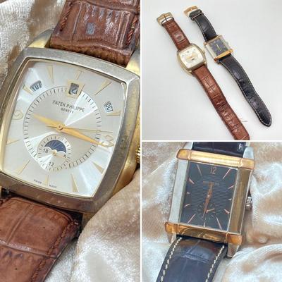 LOT 180: Pair of Patek Philippe Style Watches