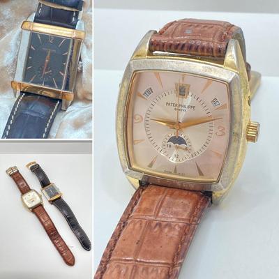 LOT 180: Pair of Patek Philippe Style Watches