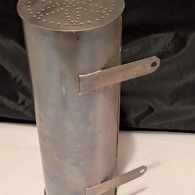 Primitive Punched Tin Candle Holder (B)