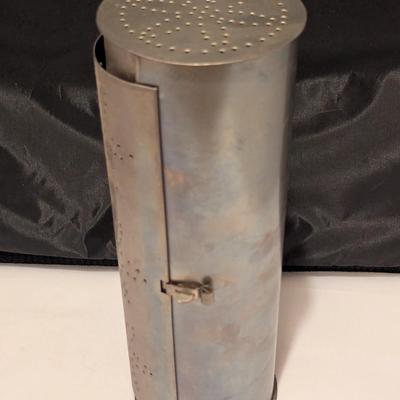 Primitive Punched Tin Candle Holder (B)