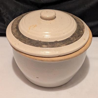 Turned Pottery Crock (B)